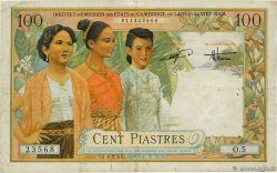 100 Piastres - 100 Dong  INDOCINA FRANCESE  1954 P.108