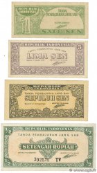 1 5  10 Sen et 1/2 Rupiah Lot INDONESIA  1945 P.013 au P.016