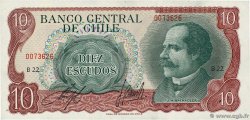 10 Escudos CHILE  1970 P.142Aa AU
