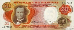 20 Piso FILIPINAS  1969 P.145a FDC