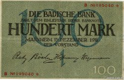 100 Mark ALLEMAGNE Mannheim 1918 PS.0907