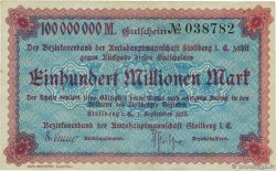 100 Millions Mark ALLEMAGNE Stollberg 1923 