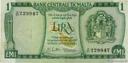 1 Lira MALTA  1973 P.31e F