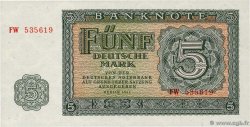 5 Deutsche Mark ALLEMAGNE RÉPUBLIQUE DÉMOCRATIQUE  1955 P.17 NEUF