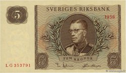 5 Kronor SWEDEN  1956 P.42c