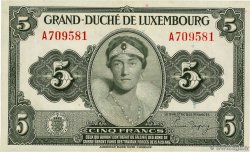 5 Francs LUXEMBURG  1944 P.43b