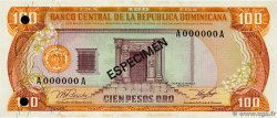 100 Pesos Oro Spécimen RÉPUBLIQUE DOMINICAINE  1977 P.122s1