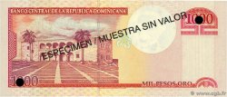 1000 Pesos Oro Spécimen RÉPUBLIQUE DOMINICAINE  2000 P.163s NEUF