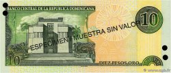 10 Pesos Oro Spécimen RÉPUBLIQUE DOMINICAINE  2001 P.168s1 FDC