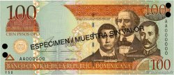 100 Pesos Oro Spécimen RÉPUBLIQUE DOMINICAINE  2002 P.175s NEUF