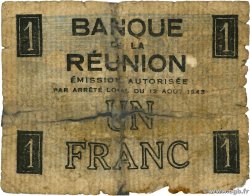 1 Franc Croix de Lorraine ÎLE DE LA RÉUNION  1943 P.34 B