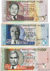 25  50  et  100 Rupees Lot MAURITIUS  2009 P.49d P.50e P.56c