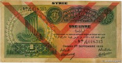1 Livre SYRIE Damas 1939 P.40e TB+