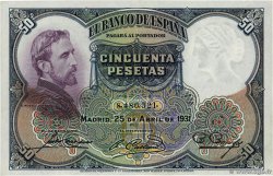 50 Pesetas SPANIEN  1931 P.082