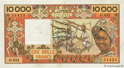 10000 Francs ESTADOS DEL OESTE AFRICANO  1986 P.109Ah EBC