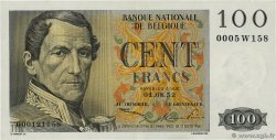 100 Francs BÉLGICA  1952 P.129a