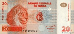 20 Francs Remplacement CONGO, DEMOCRATIQUE REPUBLIC  1997 P.088A