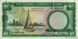 10 Shillings GAMBIA  1965 P.01a