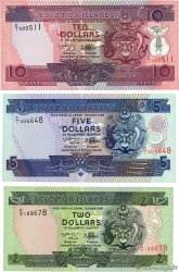 2 5 et 10 Dollars Lot SOLOMON ISLANDS  1997 P.18 P.19 P.20