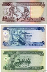 2 5 et 10 Dollars Lot SOLOMON ISLANDS  1997 P.18 P.19 P.20 UNC