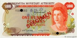100 Dollars Spécimen BERMUDA  1982 P.33s