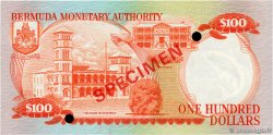 100 Dollars Spécimen BERMUDA  1982 P.33s UNC