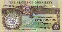 5 Pounds GUERNSEY  1990 P.53a