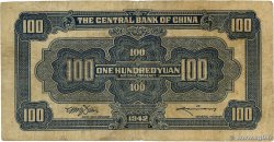 100 Yüan CHINA  1942 P.0249c F