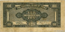 100 Yüan CHINA  1943 P.0254 G
