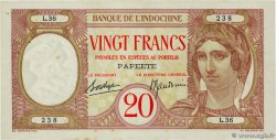 20 Francs TAHITI  1940 P.12c