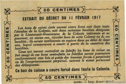 50 Centimes COSTA DE MARFIL  1917 P.01b MBC