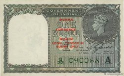 1 Rupee BURMA (SEE MYANMAR)  1940 P.30