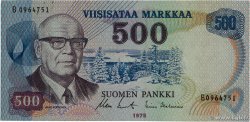 500 Markkaa FINLAND  1975 P.110b
