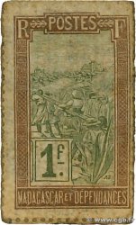 1 Franc MADAGASCAR  1916 P.033D
