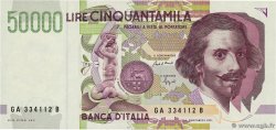 50000 Lire ITALY  1992 P.116a