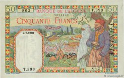 50 Francs TUNISIA  1940 P.12a XF-