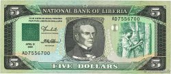 5 Dollars LIBERIA  1989 P.19