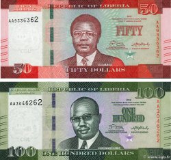 50 et 100 Dollars Lot LIBERIA  2016 P.34 P.35