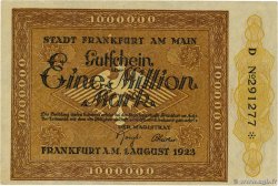 1 Million Mark GERMANIA Francfort 1923 