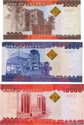 2000 5000 et 10000 Shilingi Lot TANZANIA  2010 P.42 P.43 P.44 UNC