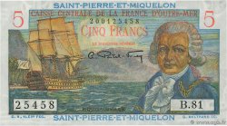 5 Francs Bougainville SAINT PIERRE AND MIQUELON  1946 P.22