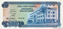 500 Francs BURUNDI  1988 P.30c NEUF