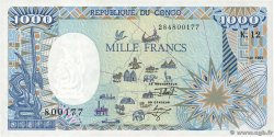 1000 Francs CONGO  1992 P.11 FDC