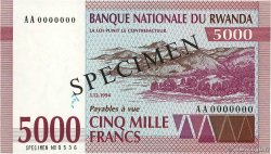 5000 Francs Spécimen RUANDA  1994 P.25s ST