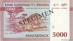 5000 Francs Spécimen RUANDA  1994 P.25s ST