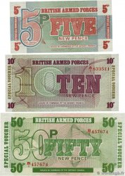 5, 10 et 50 New Pence Lot ANGLETERRE  1972 P.M047, P.M048 et P.M049