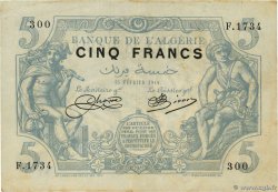 5 Francs ALGERIEN  1919 P.071a