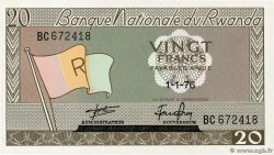 20 Francs RWANDA  1976 P.06e