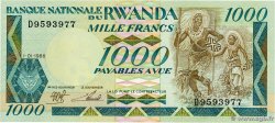 1000 Francs RWANDA  1988 P.21a