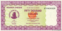 50000 Dollars ZIMBABWE  2006 P.30